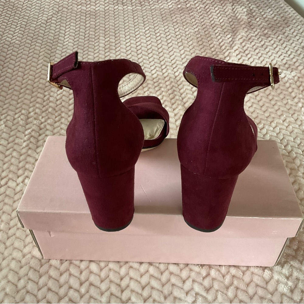Michael Kors Burgundy Suede Heels - Picture 4 of 5